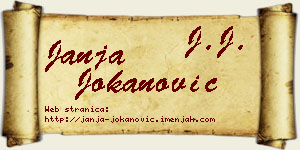 Janja Jokanović vizit kartica
